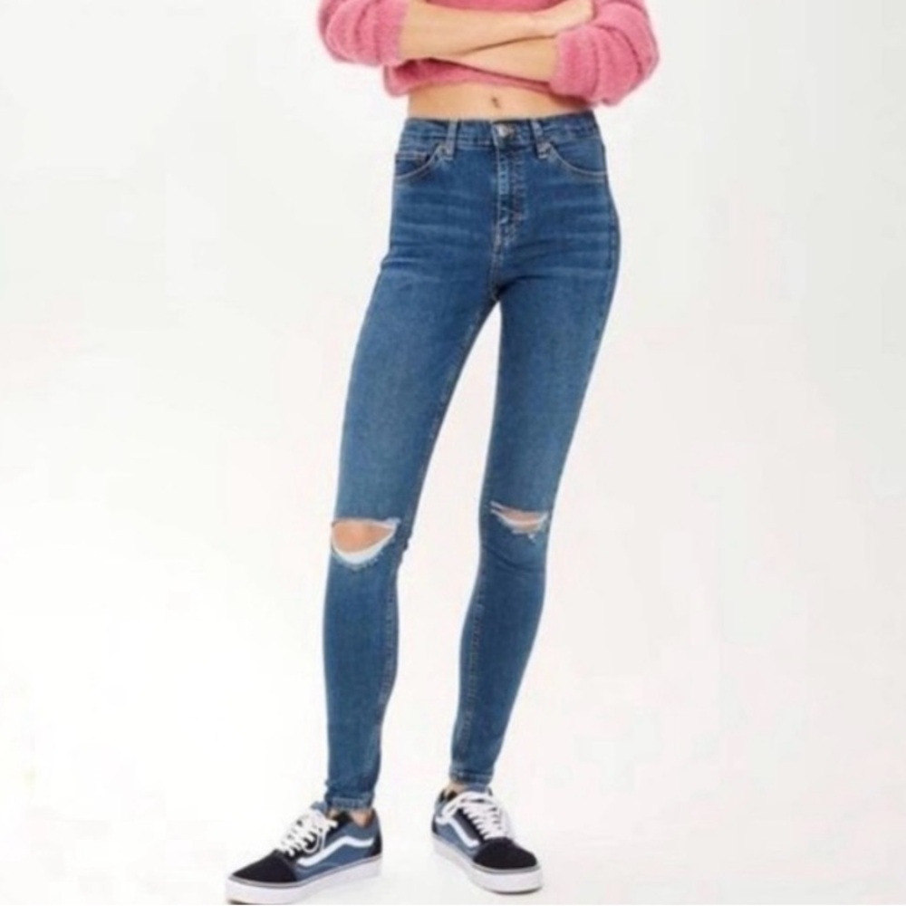 Topshop Jaime Distressed Jeans